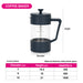 French Press Coffee Maker Flat White 350ml (Borosilicate Glass)