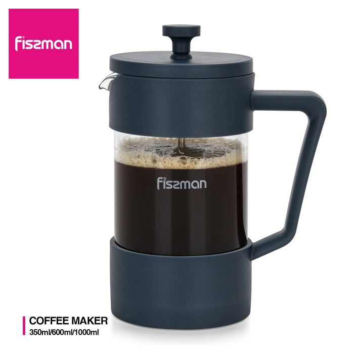 French Press Coffee Maker Flat White 350ml (Borosilicate Glass)