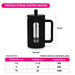 French Press Coffee and Tea Maker 600mL, Heat Resistant Borosilicate Glass Stainless Steel