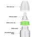 Feeding bottle 240 ml (Borosilicate Glass) Green