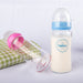 Pink Feeding bottle with wide neck 260 ml (borosilicate glass)