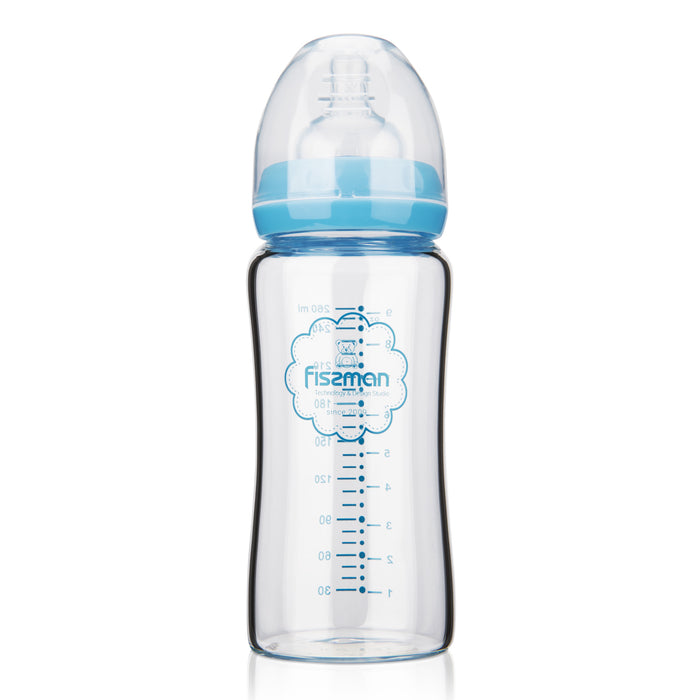 Feeding Bottle with Wide Neck 260ml (Borosilicate Glass)