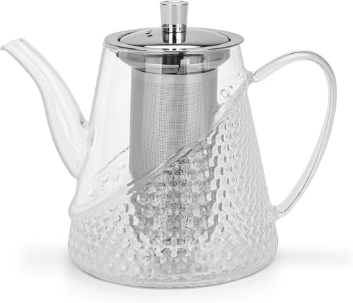 Tea Pot 1000ml with Stainless Steel Filter Borosilicate Glass