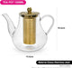 Tea Pot 1200ml with Stainless Steel Filter Borosilicate Glass