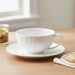 Cup And Saucer ELEGANCE WHITE 250ml (Porcelain)