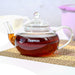 Glass Tea Pot 600ml with Heat Resistant Pot with Removable Steel Infuser and Lid