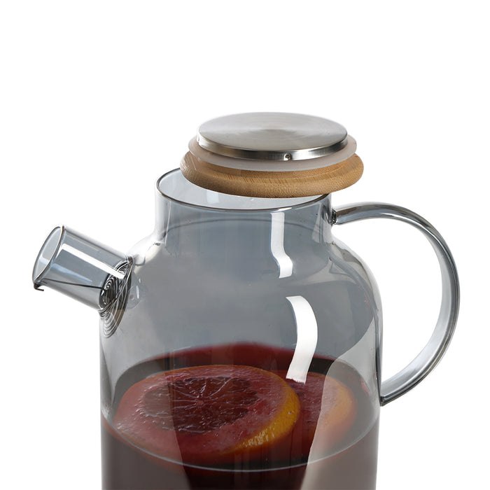 Tea Pot 1800 ml With Steel Infuser (Heat Resistant Glass)