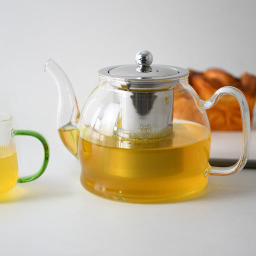 Tea Pot 1000 ml With Stainless Steel Filter (Borosilicate Glass)