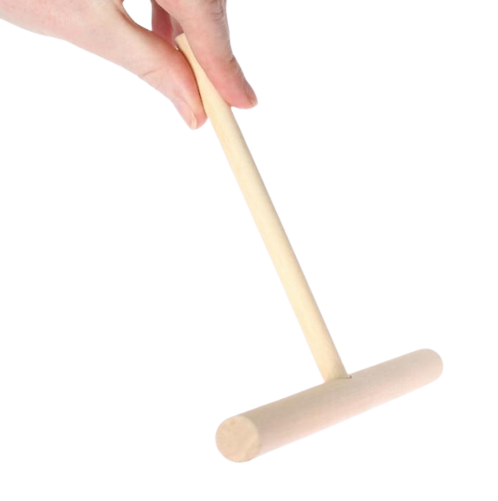 T-Shape Crepe Dough Spreader 16x12 Cm (Cherry Wood)