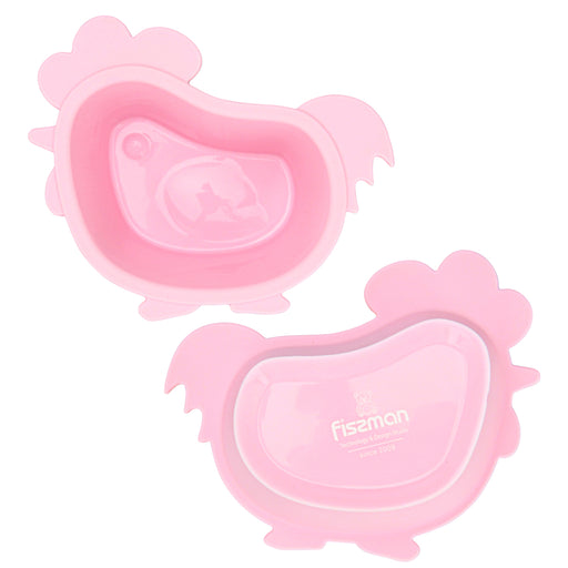 Silicone Sanction Bowl Chicken Design 200ml/14cm Pink