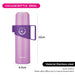 Thermos Flask Stainless Steel Bottle With Non Slip Plastic Handle 350ml Violet