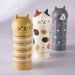 Double Wall Vacuum Bottle 250ml Cat Design Gray (Stainless Steel)