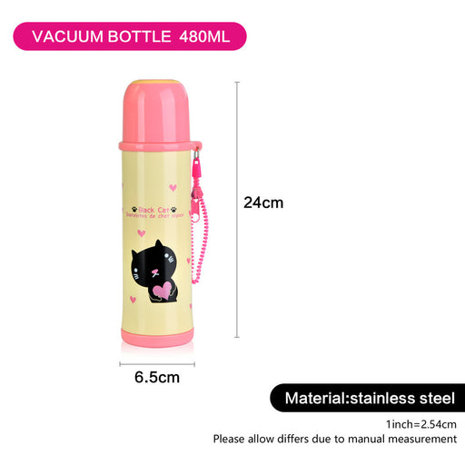 Double Wall Vacuum Bottle Stainless Steel (Yellow And Pink) 480ml