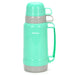 Vacuum Flask 1000ml Aquamarine- Plastic Case with Glass liner