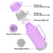 Vacuum Flask 1800ml Violet Plastic Case with Glass Liner