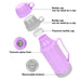 Vacuum Flask 1800ml Violet Plastic Case with Glass Liner