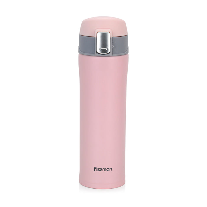Double Wall Vacuum Travel Mug 450 ml Pink Color (Stainless Steel)