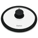 Universal Glass Lid ARCADES with BLACK Marble Silicone Rim 28cm