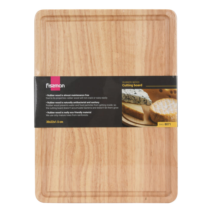 Cutting Board 35x35x1.5cm Rubber Wood