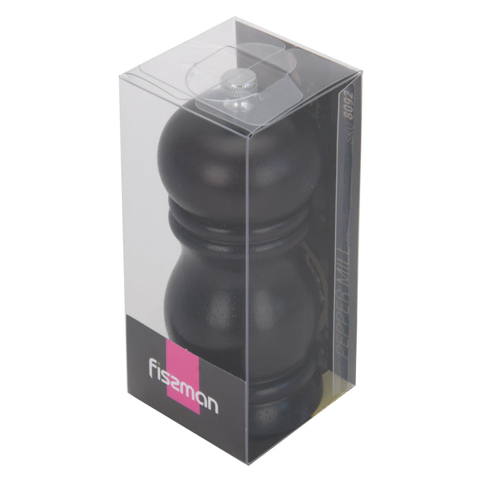 Pepper Mill Rubber Wood Body with S/S Grinder 11cm, Stylish With Simple Design For Restaurant or For Everyday Use, Natural Wood Material, Grinding Mechanism For Peppercorn And Dry Spices