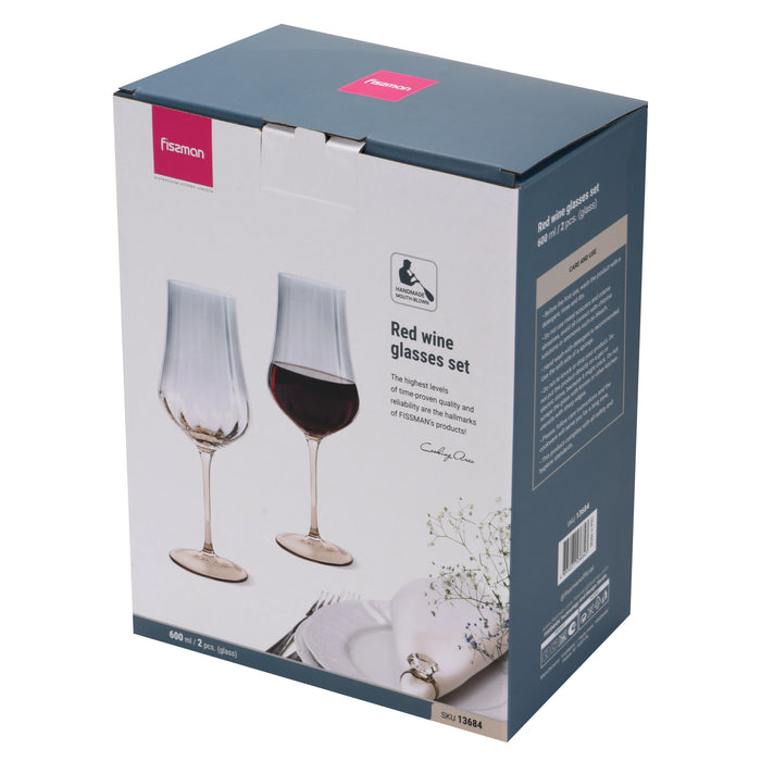 2-Piece Red Wine Glasses 600ml Glass