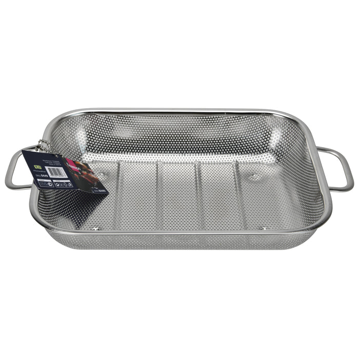 Rectangle Colander 36x21.5cm, Stainless Steel Mesh