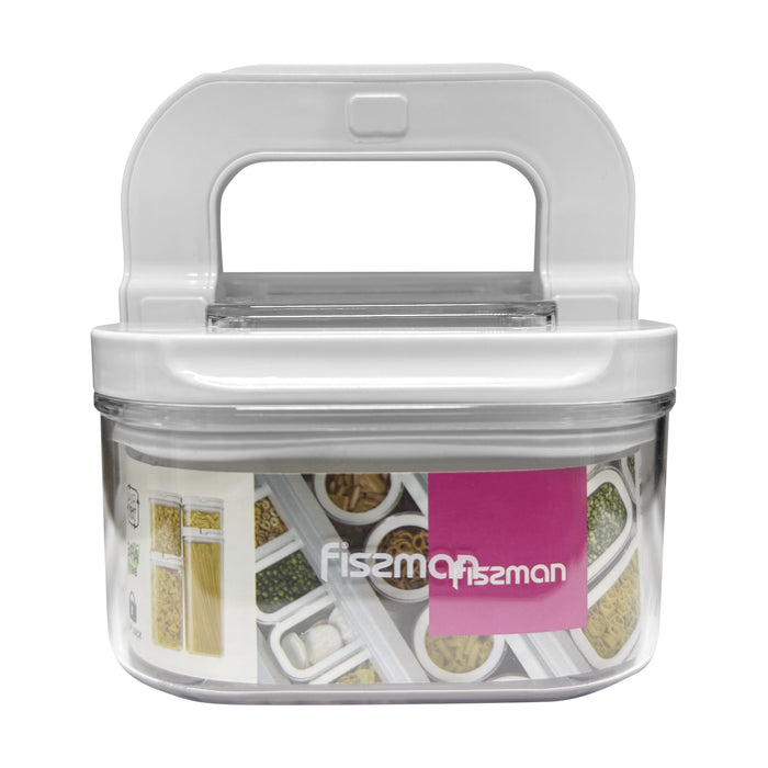 Square Flip-Lock Food Storage Container – 450ml, 11cm (Airtight Plastic, Durable)