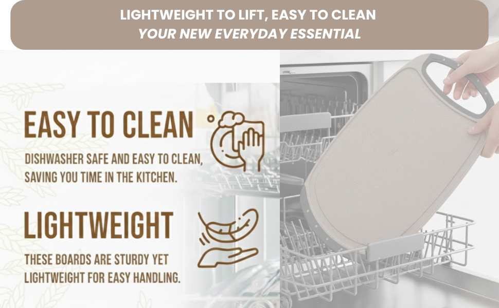 Cutting Board 40cm with Juice Groove And Non Slip Bottom Ultra Thin Plastic