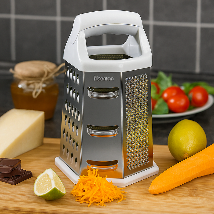 6-Sided Stainless Steel Grater 24cm