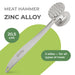 Meat Tenderizer 20.5cm, Zinc Alloy Stainless Steel Meat Hammer Lily Series