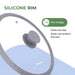 Glass Lid 24cm with Silicone Rim for Pans, Pots, Skillets, Transparent Glass Lid