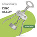 Wine Opener Corkscrew 18.5cm, Zinc Alloy Multipurpose CorkScrew Lily Series