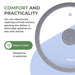 Glass Lid 24cm with Silicone Rim for Pans, Pots, Skillets, Transparent Glass Lid