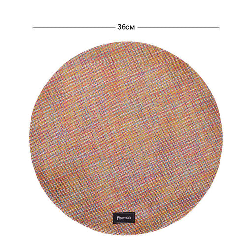 Round Woven Placemats 36cm (PVC) Brown