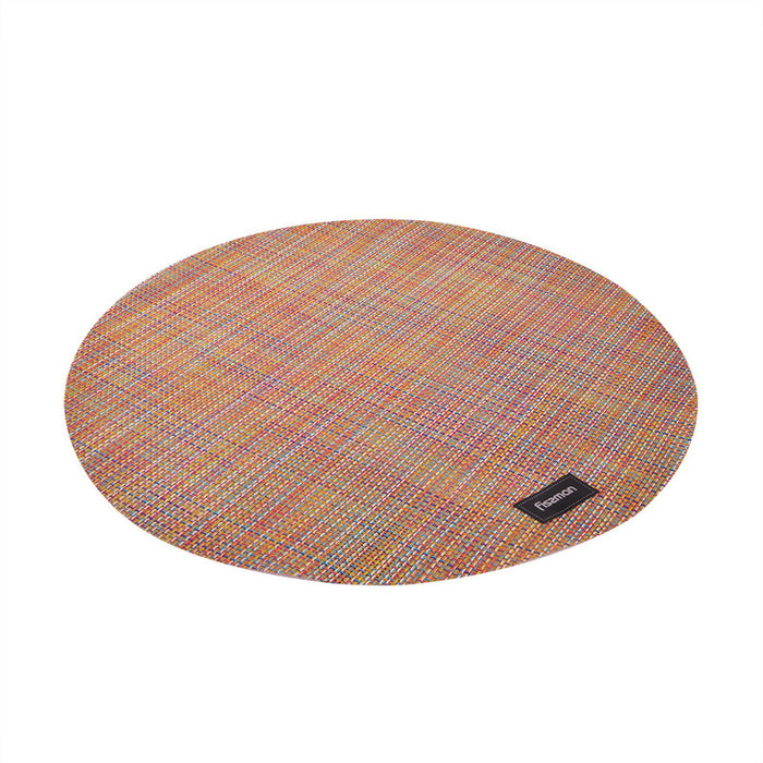 Round Woven Placemats 36cm (PVC) Brown