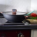 Wok 28x8cm/3.6LTR With Glass Lid Diamond Series Induction Bottom Non-Stick Coating