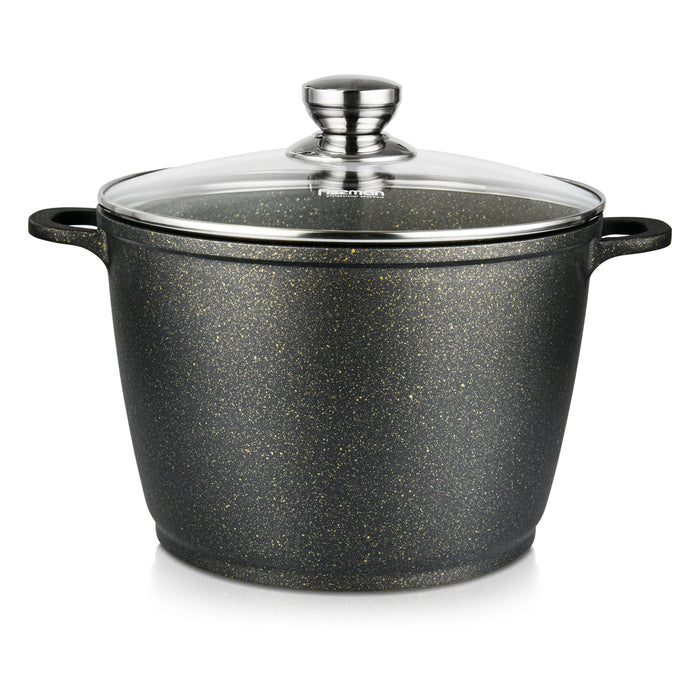 Induction Stockpot EMMA 28x20 cm  10.3 LTR with glass lid