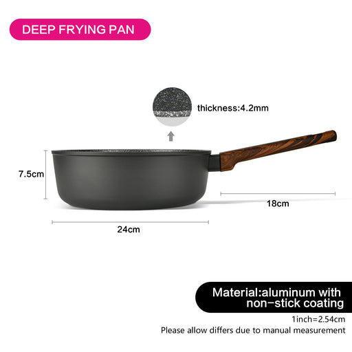 Deep Frying Pan 24x7.5cm CAPELLA with Induction Bottom
