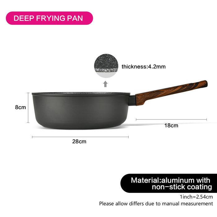 Deep Frying Pan 28x8cm CAPELLA with Induction Bottom