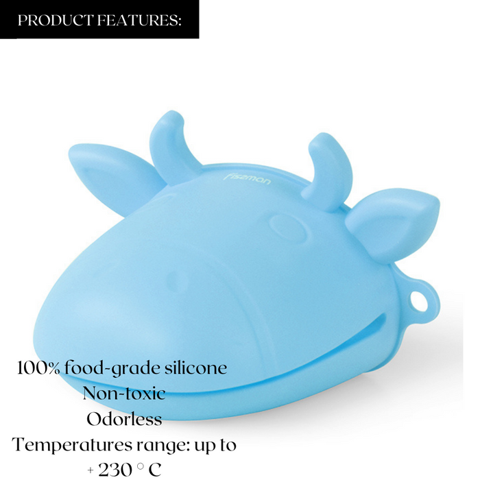 Cow-shaped glove (silicone) - 2 Pcs Blue