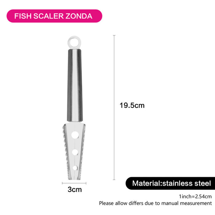 Fish Stainless Steel Scaler 19cm ZONDA