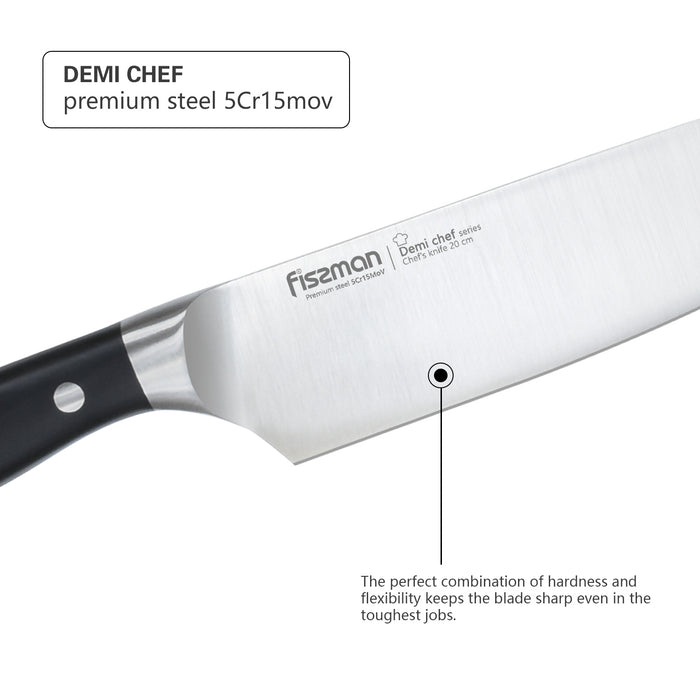 8" ChefS Knife Demi Chef (5Cr15Mov Blade)