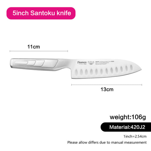Santoku Knife NOWAKI with Japanese Stainless Steel 5-inch