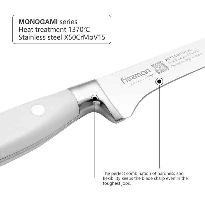 Boning Knife MONOGAMI with German Stainless Steel 6-inch