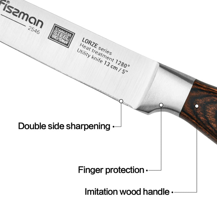 5" Utility Knife LORZE 13 cm (X50Cr15MoV steel)