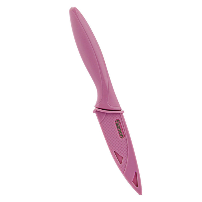 Paring Knife with Sheath Pink 10cm
