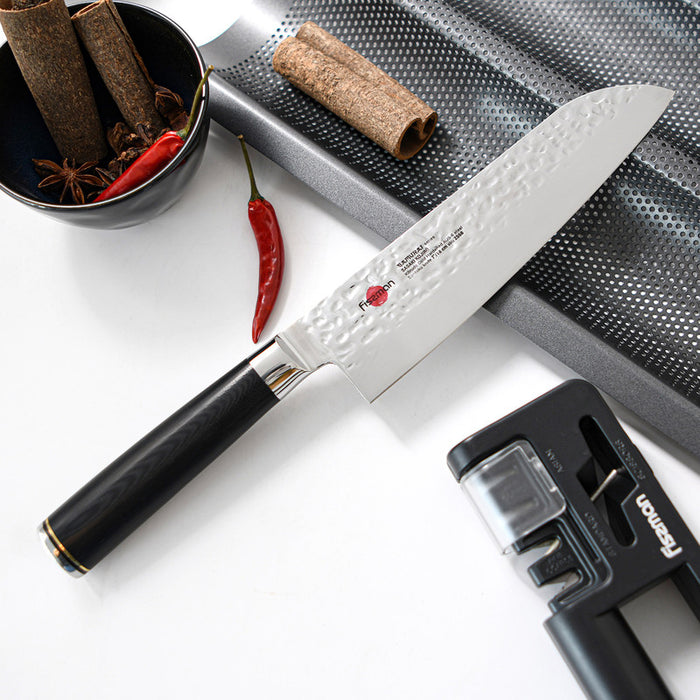 7" Santoku Knife SAMURAI KOJIRO 18cm(Steel AUS-8)