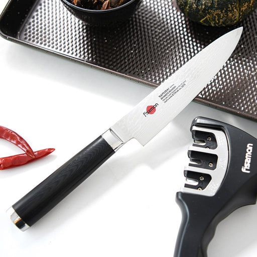 6" Chefs Knife SAMURAI MUSASHI 15cm (Steel DAMASCUS)
