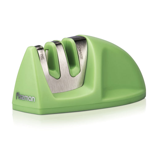 Knife Sharpener 10cm Carbide and Ceramic Green Tea Color