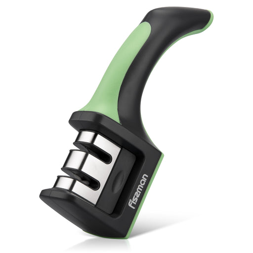 Sharpener Green Tea Color, Two-Step Sharpening Tungsten Carbide And Ceramic Wheels